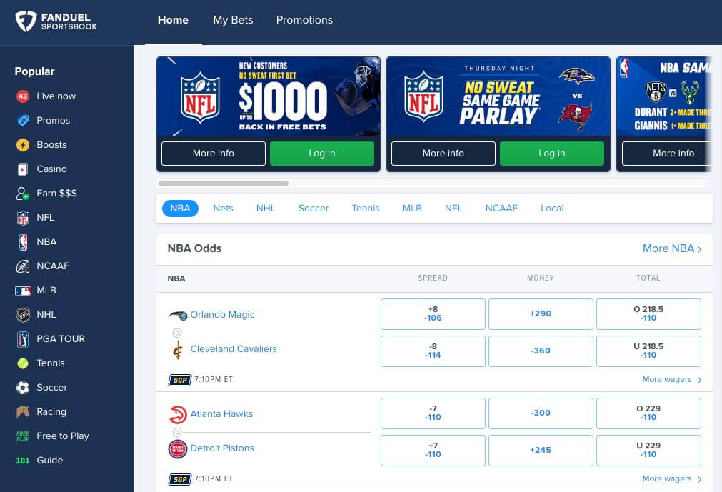 fanduel betting options